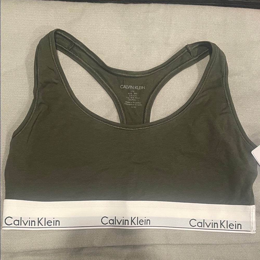 Calvin Klein Olive Sports Bra